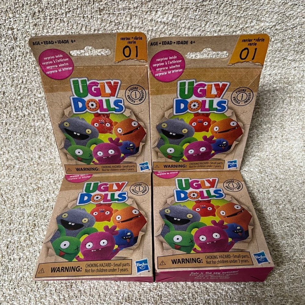 Lot of (4) UglyDolls Mini Blind Packs Figures Series 1